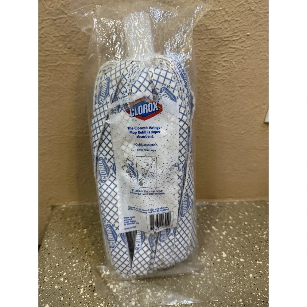 Clorox Wringer Mop Refill, Anti-microbial Protection 11.5x4x4 HTF NOS